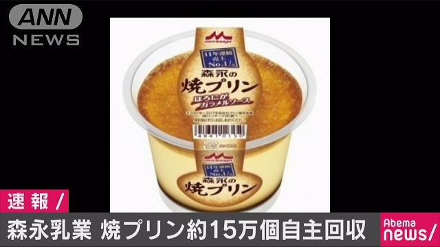 「森永の焼プリン」約15万個自主回収 金属粉混入か