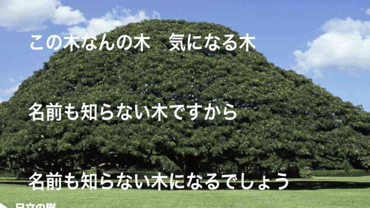 日立の樹 この木なんの木　歌詞付き - YouTube