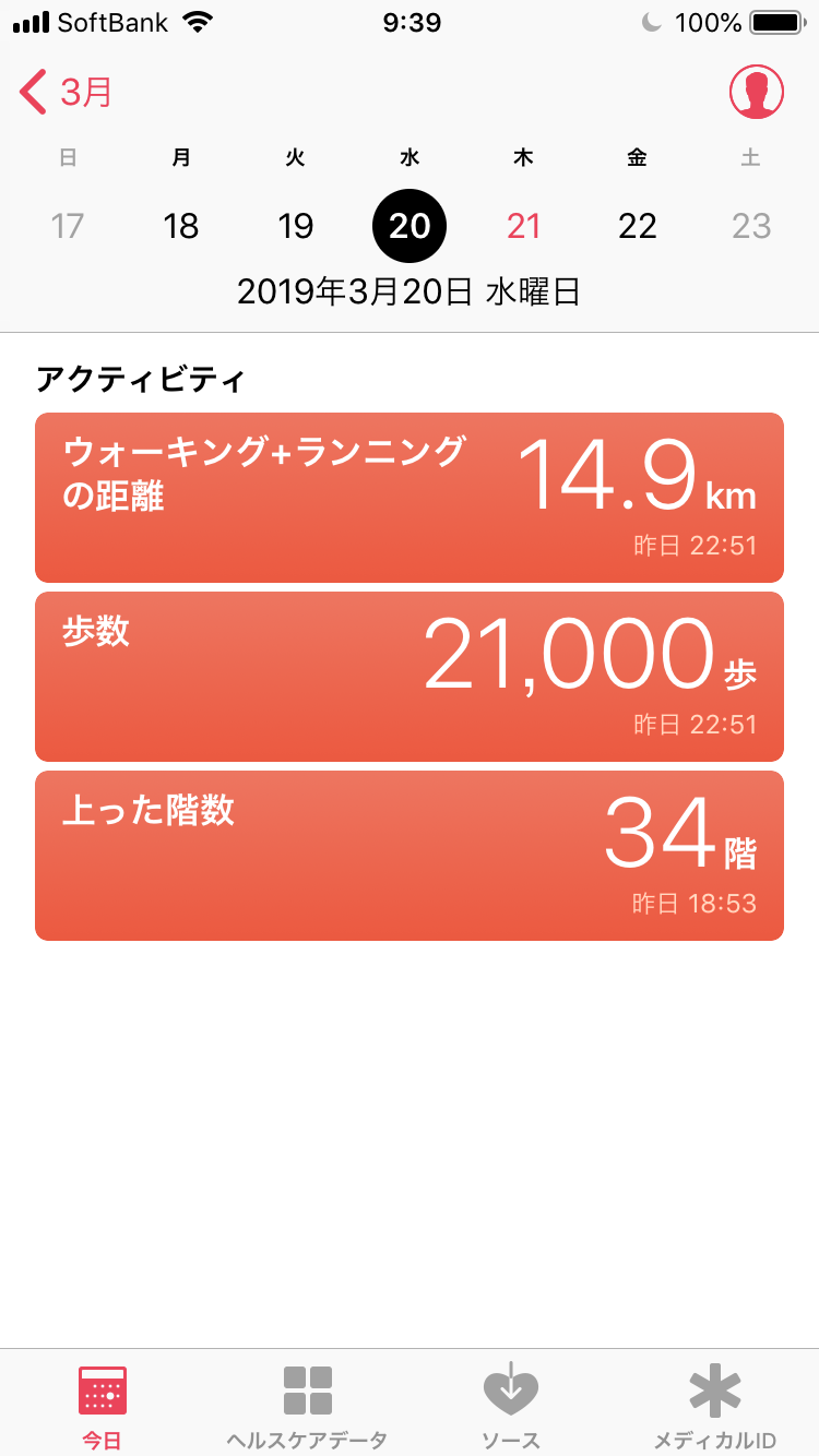 最近の最大歩数！