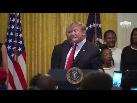 President Trump Participates in a Reception for National African American History Month - YouTube