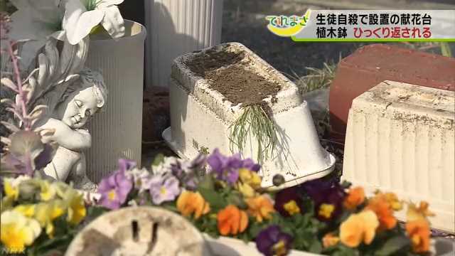 中学生自殺を悼む献花台が…｜NHK 東北のニュース