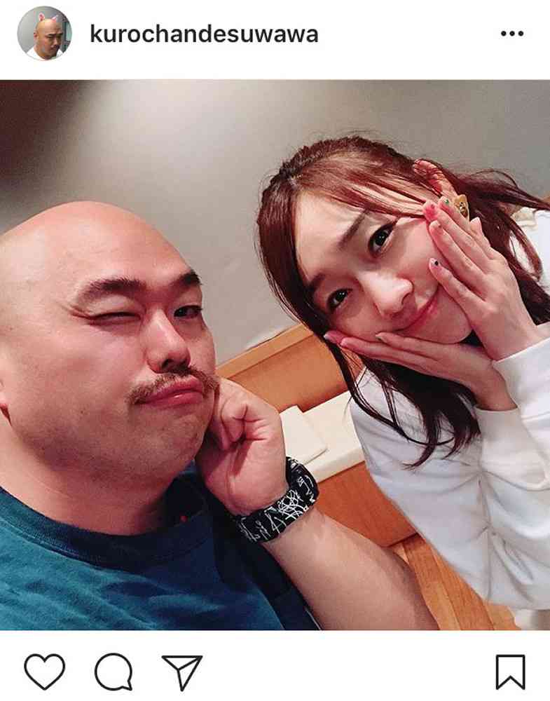クロちゃん、ＳＫＥ須田亜香里と２ショット公開「まさに、美女と野獣！！」などの声 : スポーツ報知