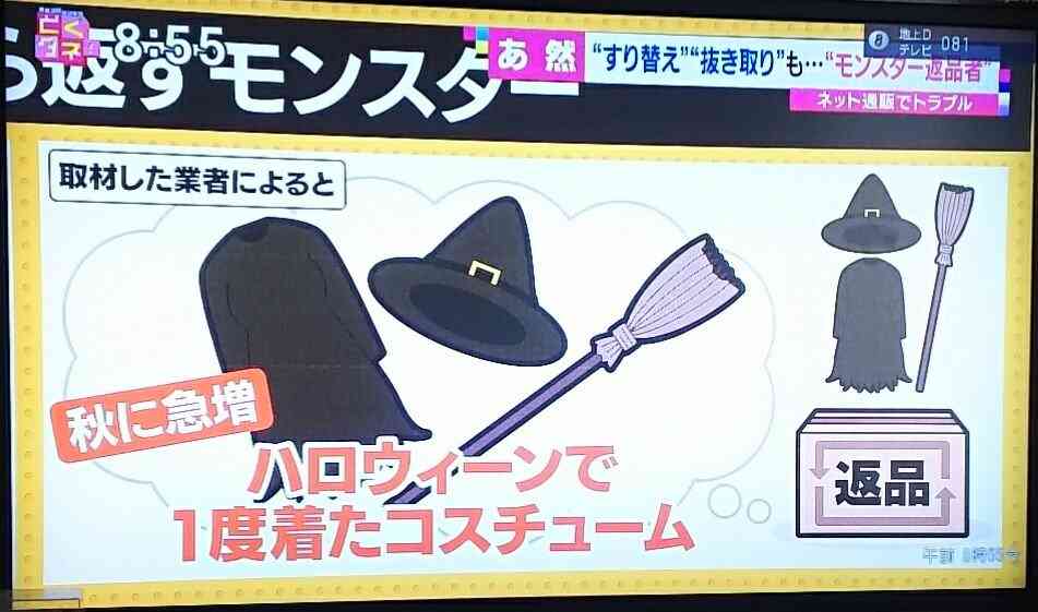 とくダネ　モンスター返品者が「ありえない」  一度着ただけの服を即座に返品