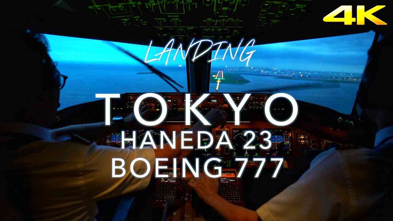 TOKYO HANEDA 23 | BOEING 777 LANDING 4K - YouTube