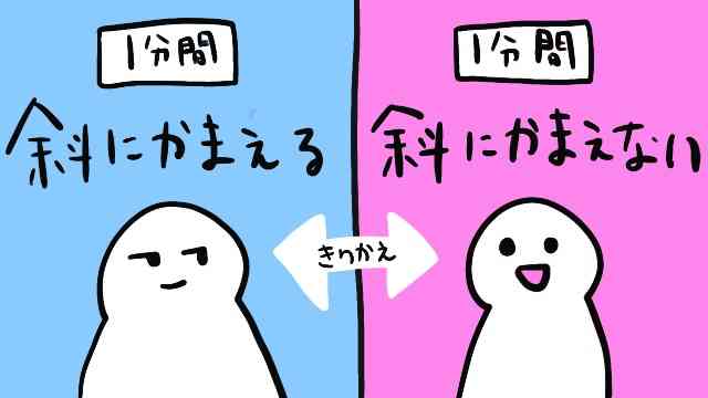 斜にかまえる、かまえないを1分ごとに切り替えるとどうなるか :: デイリーポータルZ