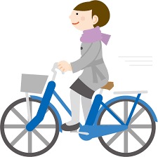 自転車通勤の人