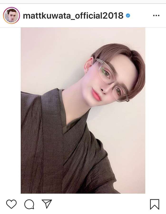 Mattのメガネ＆浴衣姿に「インテリ浴衣男子って感じ」「色気があってステキ」と反響