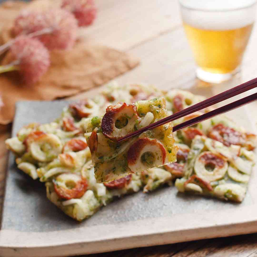 磯の香りとちくわの旨味が広がる♪ ちくわの磯辺チヂミ - macaroni