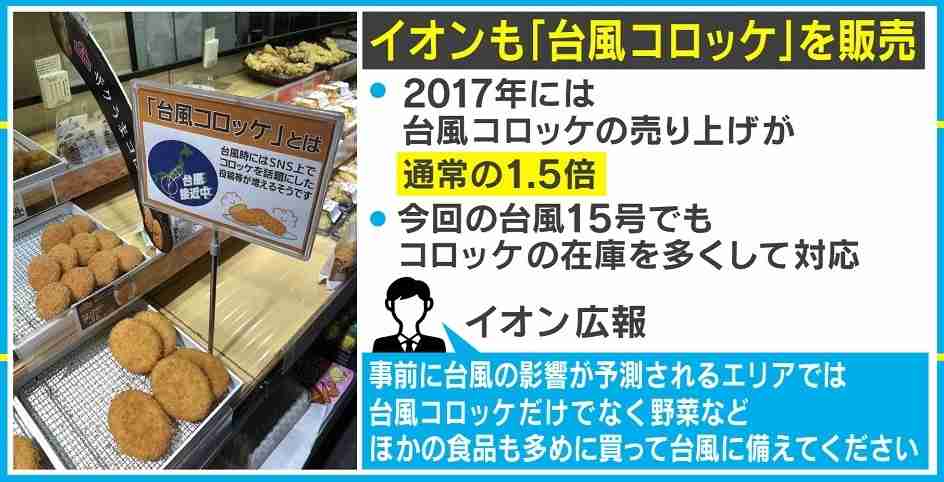ネットの謎風習“台風コロッケ”ツイート今年も相次ぐ、企業も在庫増やし対応