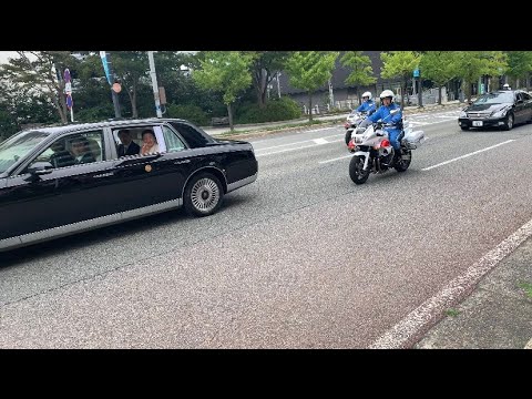 天皇陛下お見送り 新潟萬代橋 - YouTube