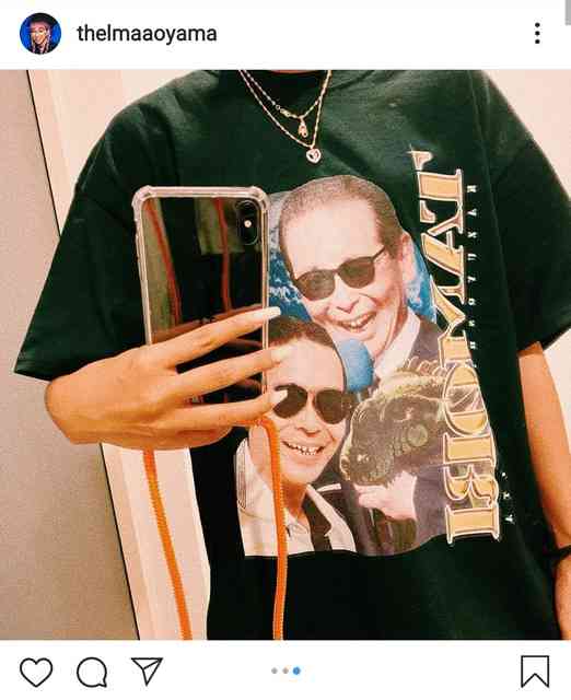 「欲しすぎる」「着こなしがハンパない」青山テルマの“タモリTシャツ”自撮りに大反響