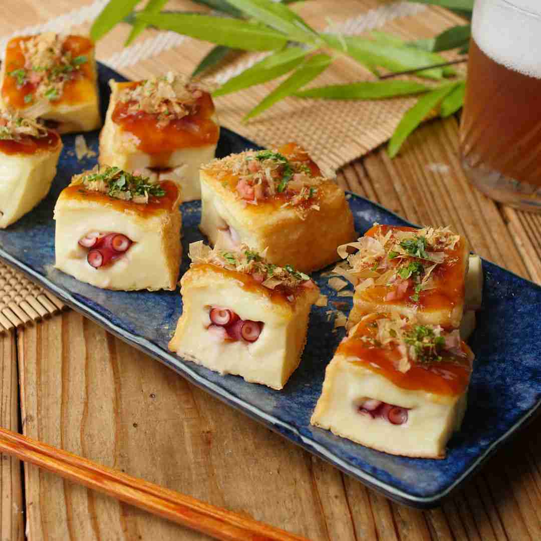 トースターで簡単♪厚揚げたこ焼き - macaroni