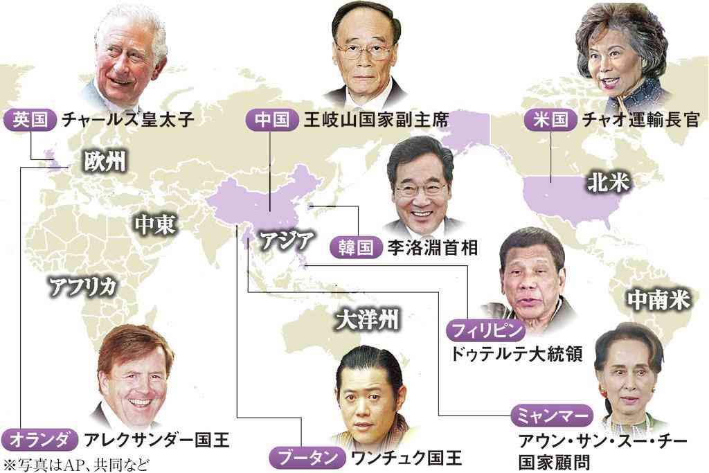 即位礼正殿の儀参列予定の国・機関と出席者　外務省発表、２１日時点（1/5ページ） - 産経ニュース