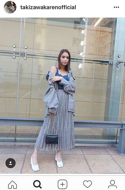 滝沢カレン、足袋ジュース＆おすすめセットアップコーデ公開「可愛くてオシャレ」「憧れます」など反響