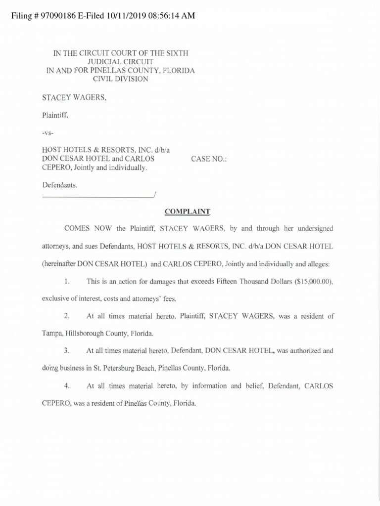 Don Cesar liquid nitrogen lawsuit