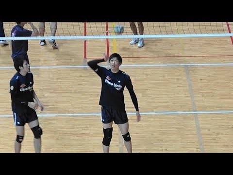 石川祐希選手のアップ&対人パス 全日本インカレ2017 Yuki Ishikawa - YouTube