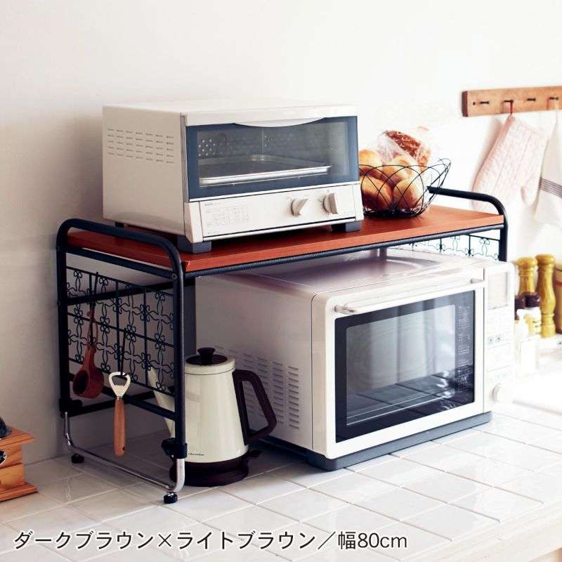 狭いキッチンの電子レンジの置き場所とコンパクトなレンジラック 一人暮らしのワンルーム、1Kにおすすめの置き方