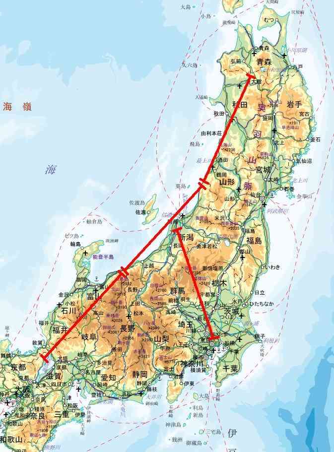 「1新潟」でどこまで行ける？　新潟の「長さ」が一目で分かる画像がおもしろい