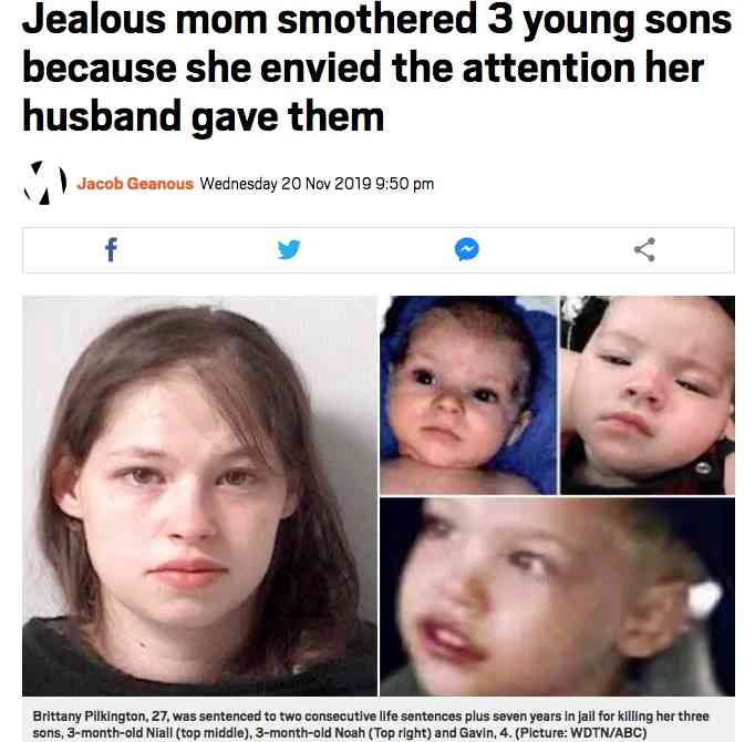 【海外発！Breaking News】「夫が息子にしか関心がない」嫉妬から息子3人を殺害した母親（米） | Techinsight（テックインサイト）|海外セレブ、国内エンタメのオンリーワンをお届けするニュースサイト
