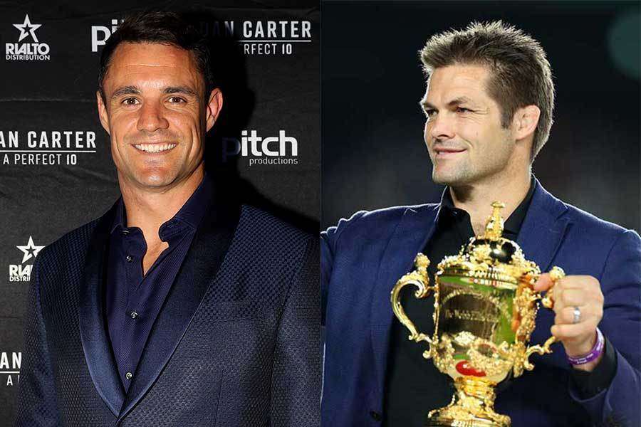 【ラグビーW杯】NZ英雄、W杯連覇主将との“寿司満喫ショット”に国内外反響「なぜ後ろに武井壮？」（THE ANSWER） - Yahoo!ニュース