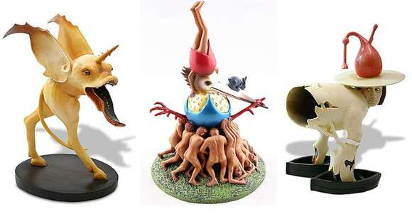 絵画「快楽の園」のシュールなキャラクターたちがフィギュアになった。ネット通販で販売中！