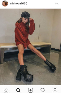 みちょぱ、インスタで美脚披露　ニットワンピース姿で「ちゃんと履いてます」