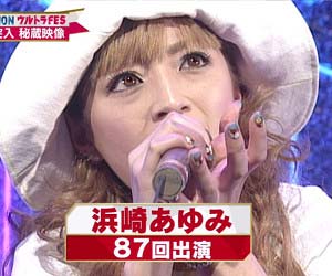 浜崎あゆみ、女性アーティストアルバムTOP10入り歴代1位【オリコンランキング】