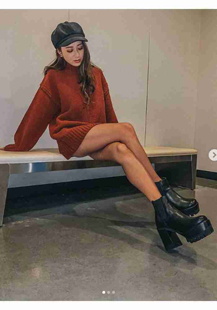 みちょぱ、インスタで美脚披露　ニットワンピース姿で「ちゃんと履いてます」
