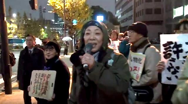 市民団体30人が官邸前で「桜を見る会」に抗議 → 最後は韓国市民キャンドルの歌を熱唱