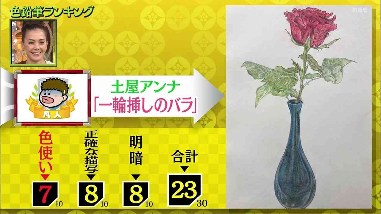 『プレバト』の新企画『色鉛筆画』査定でモデルの辻元舞が才能アリを獲得