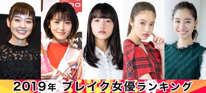 2019年 ブレイク女優ランキング