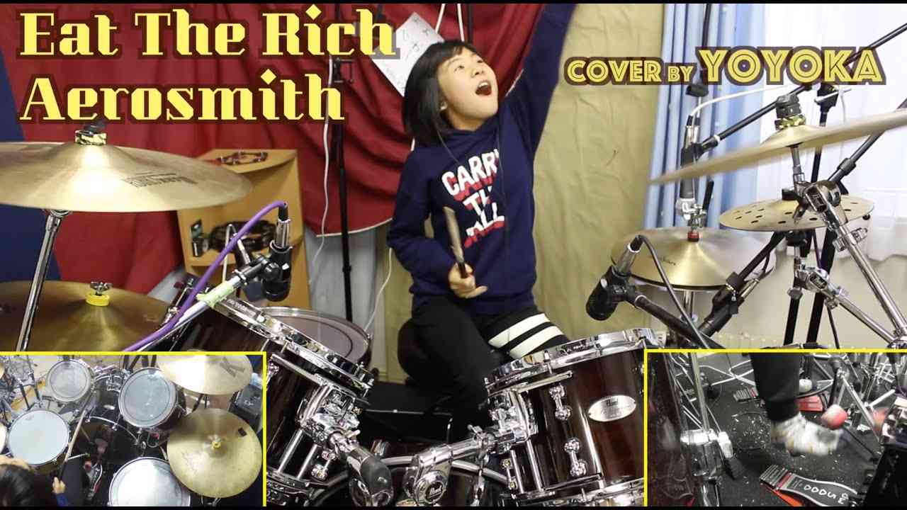 Eat The Rich - Aerosmith / Cover by Yoyoka, 10 year old - YouTube
