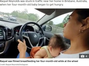 生後4か月の赤ちゃんに授乳しながら運転　母親に非難殺到（豪）