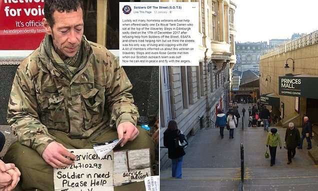 Homeless ex-soldier died as he slept on Edinburgh streets | Daily Mail Online