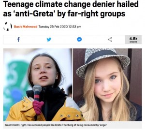 「アンチ・グレタ」ドイツの少女活動家「私達は進歩と革新の素晴らしい時代に生きている」