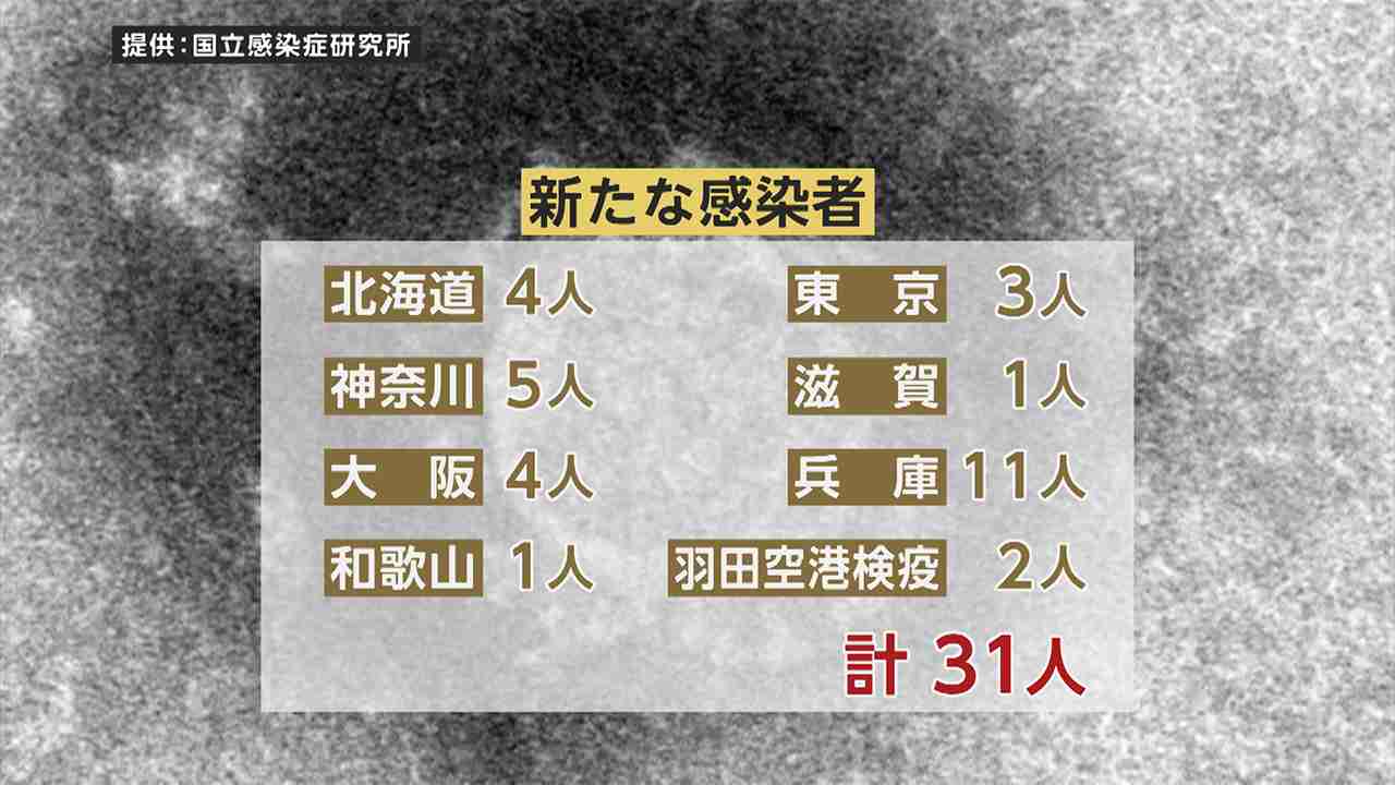兵庫で11人感染 医師や入院患者も　全国で31人 - FNN.jpプライムオンライン