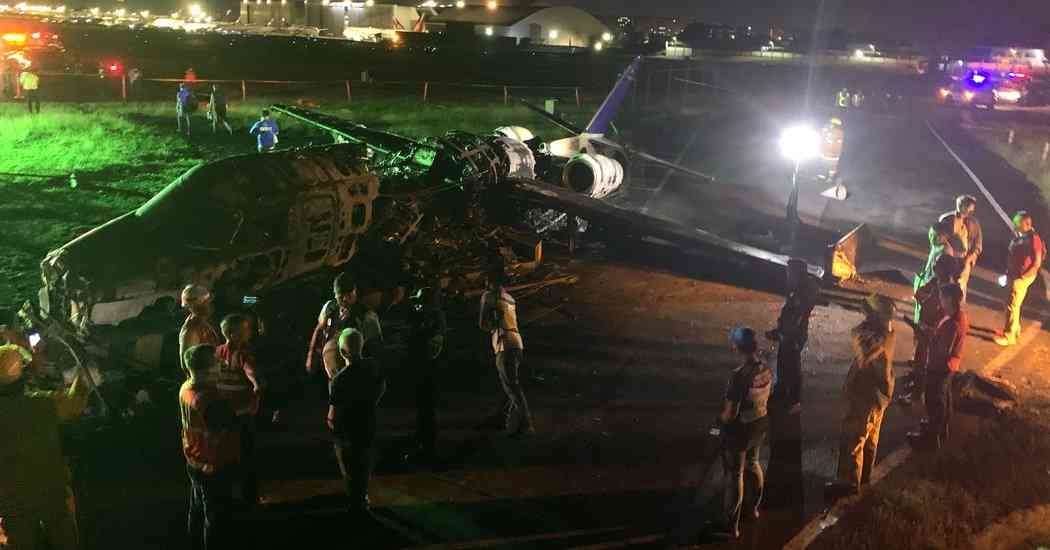 8 Killed After Philippine Plane Bursts Into Flames - The New York Times