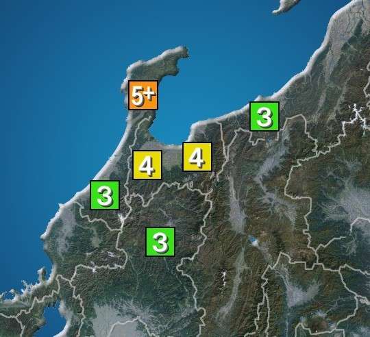 石川県で震度5強の地震発生（ウェザーニュース） - Yahoo!ニュース