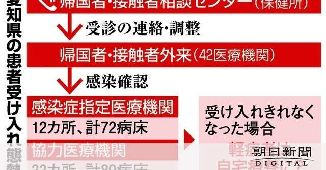 愛知県、病床不足待ったなし　「今日の5人どうする」 [新型肺炎・コロナウイルス]：朝日新聞デジタル
