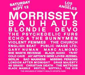 モリッシー、バウハウス、PiL、ブロンディ、ディーヴォ、エコバニら　米国の新フェス＜Cruel World＞が延期に - amass