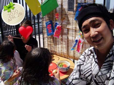 ノンスタ石田明、ベランダで