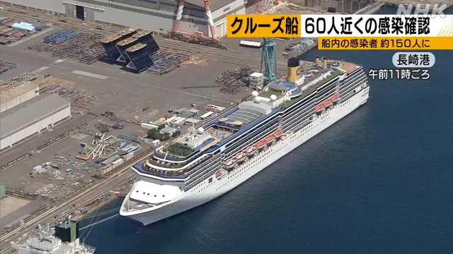 クルーズ船 感染新たに約６０人｜NHK 長崎県のニュース