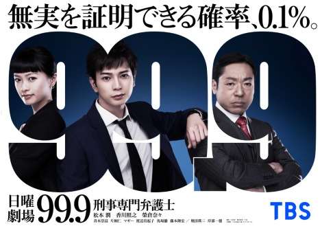 松本潤主演『99.9』特別編放送　豪華副音声＆リモート収録の特別メッセージも | ORICON NEWS