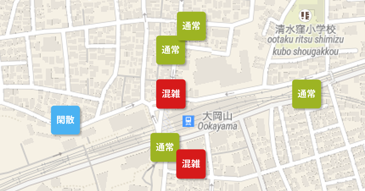 お買物混雑マップ　Powered by Beacon Bank