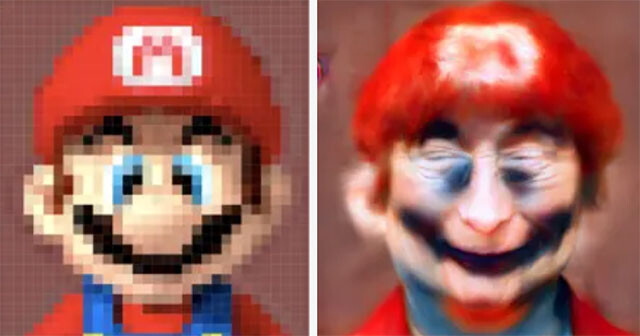 マリオはこんな顔だった！？モザイクを取り去り、リアルな顔を生成するAI技術が登場（米研究） : カラパイア