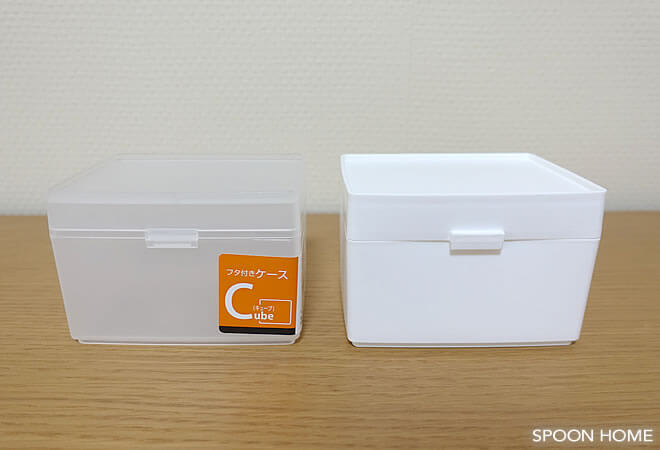 100均セリア「フタ付ケース キューブ」にホワイトが新登場。収納アイデアをブログレポート！