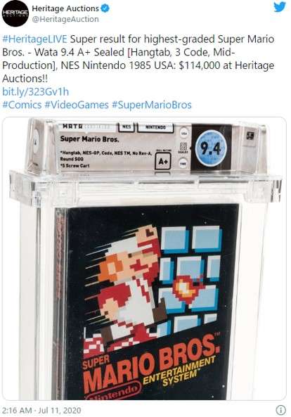 オークションに出品された未開封の『スーパーマリオブラザーズ』 11万4000ドル（約1200万円）で落札される ｜ ガジェット通信 GetNews