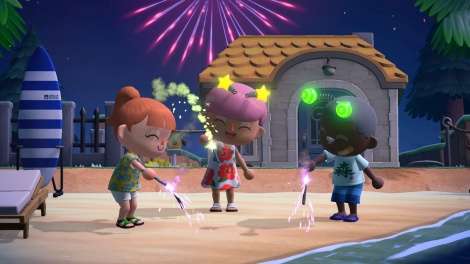 『あつまれ どうぶつの森』花火大会が開催 つねきちの屋台で“くじ引き”も 30日に無料アップデート配信