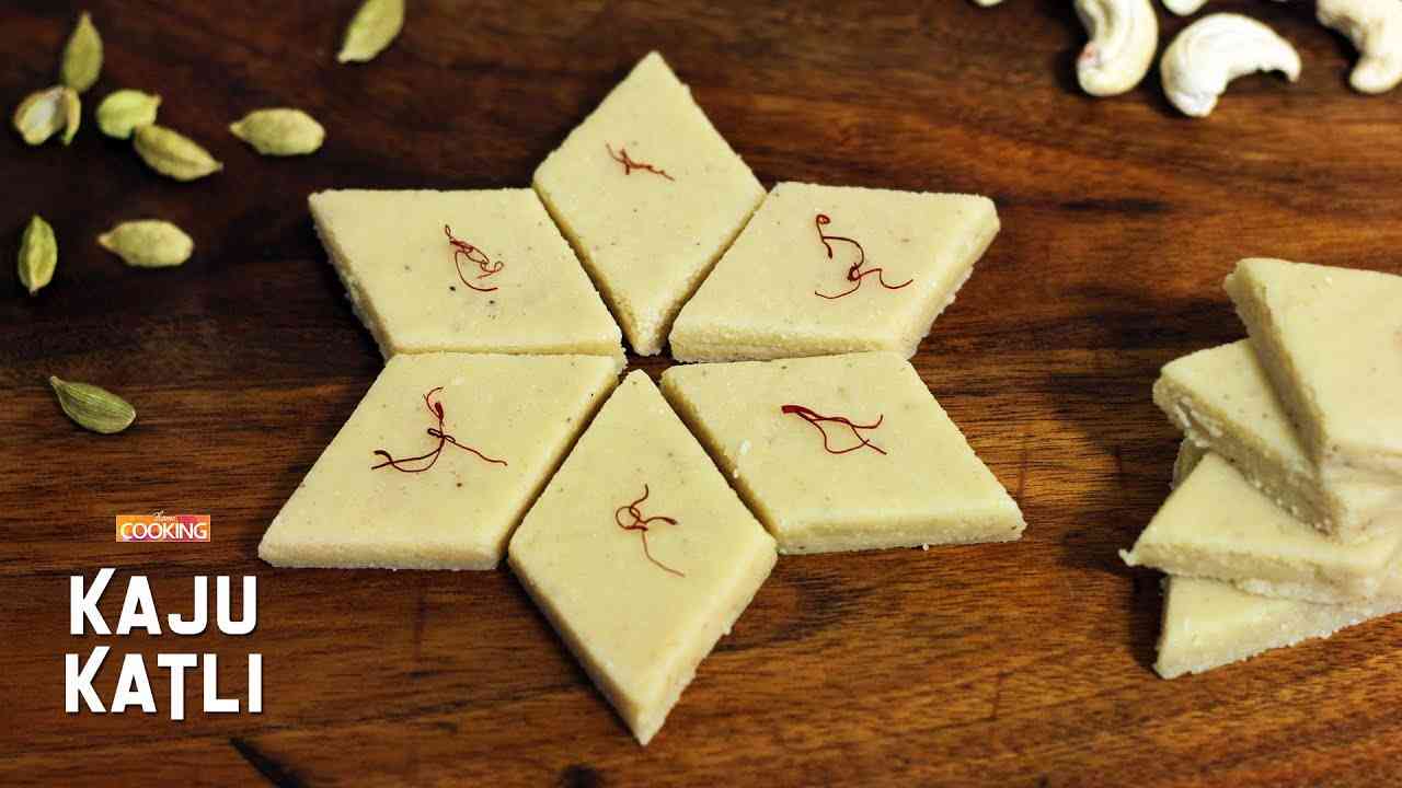 Kaju Katli | Cashew Burfi | Easy Indian Sweets - YouTube