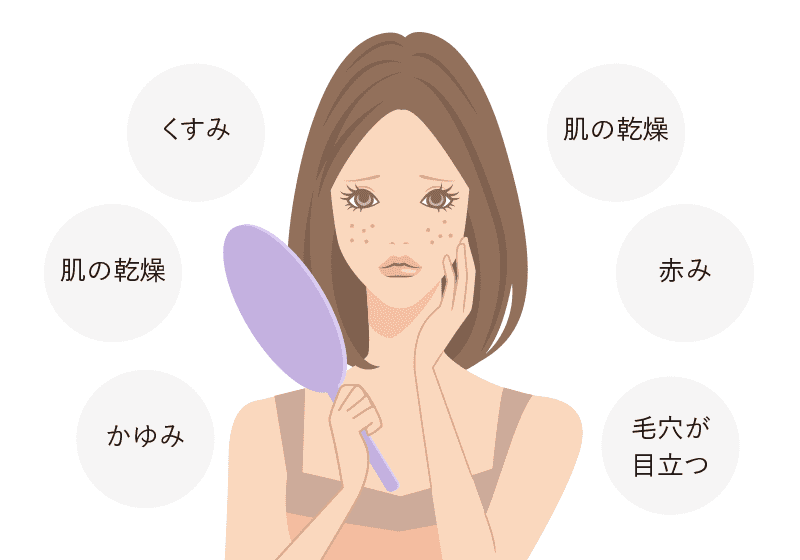 肌荒れが日常茶飯事で悩んでいる人